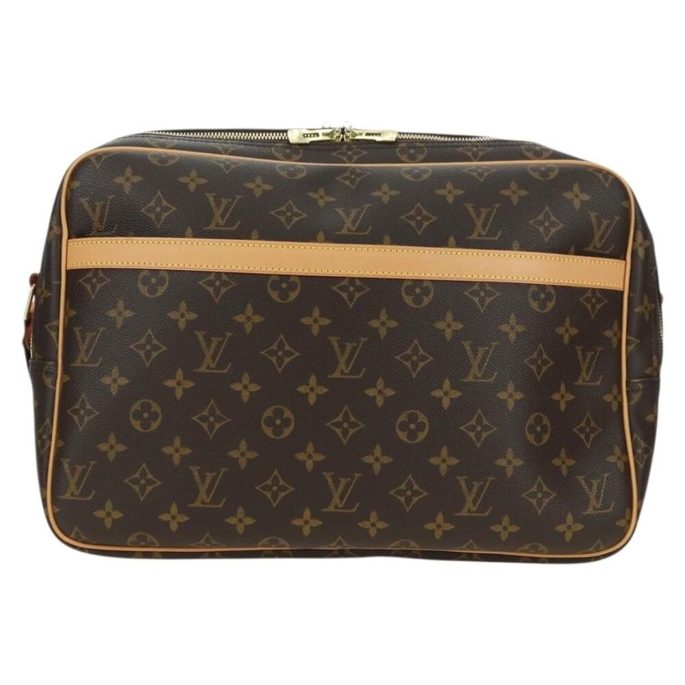 Louis Vuitton Monogram Reporter GM Shoulder Bag Brown